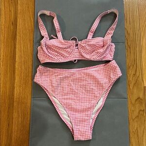 Victoria's Secret Pink and White Bikini Set